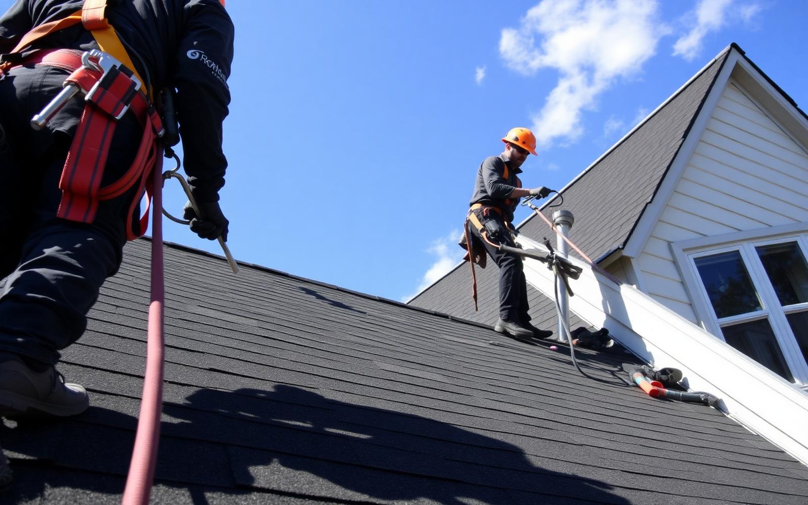Sarnia Pro Roofing project — crew working